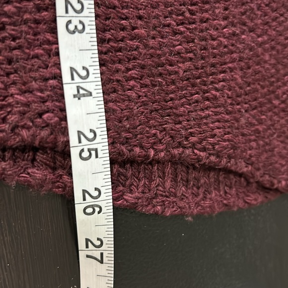 Anthropologie MOTH Italian Made Turtleneck Sweater Wool Alpaca  Burgundy Sz L - Picture 12 of 12